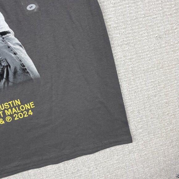 Post Malone Hold my Breath Grey Unisex S T-Shirt 2024 Austin Merch Distress NWT* - Picture 5 of 16